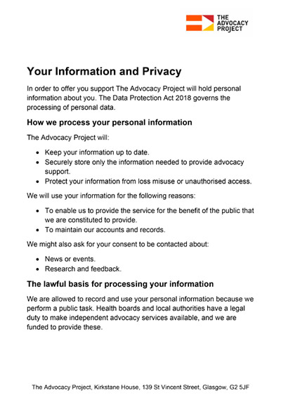 Your Information and Privacy